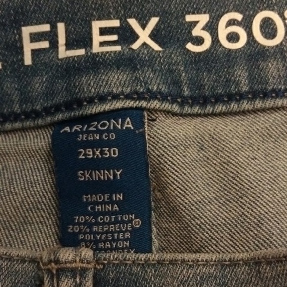 Arizona destress flex skinny jeans men size 29/30 - Picture 8 of 8